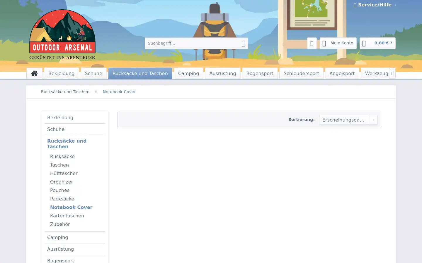 Screenshot of outdoor-arsenal.de