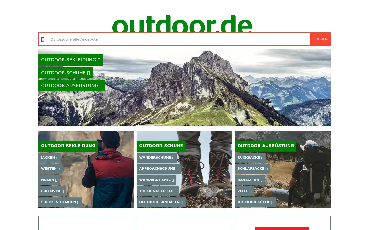 Screenshot of outdoor.de