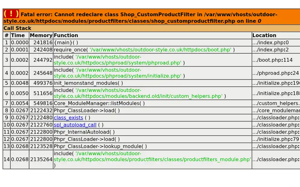 Screenshot of outdoor-style.co.uk