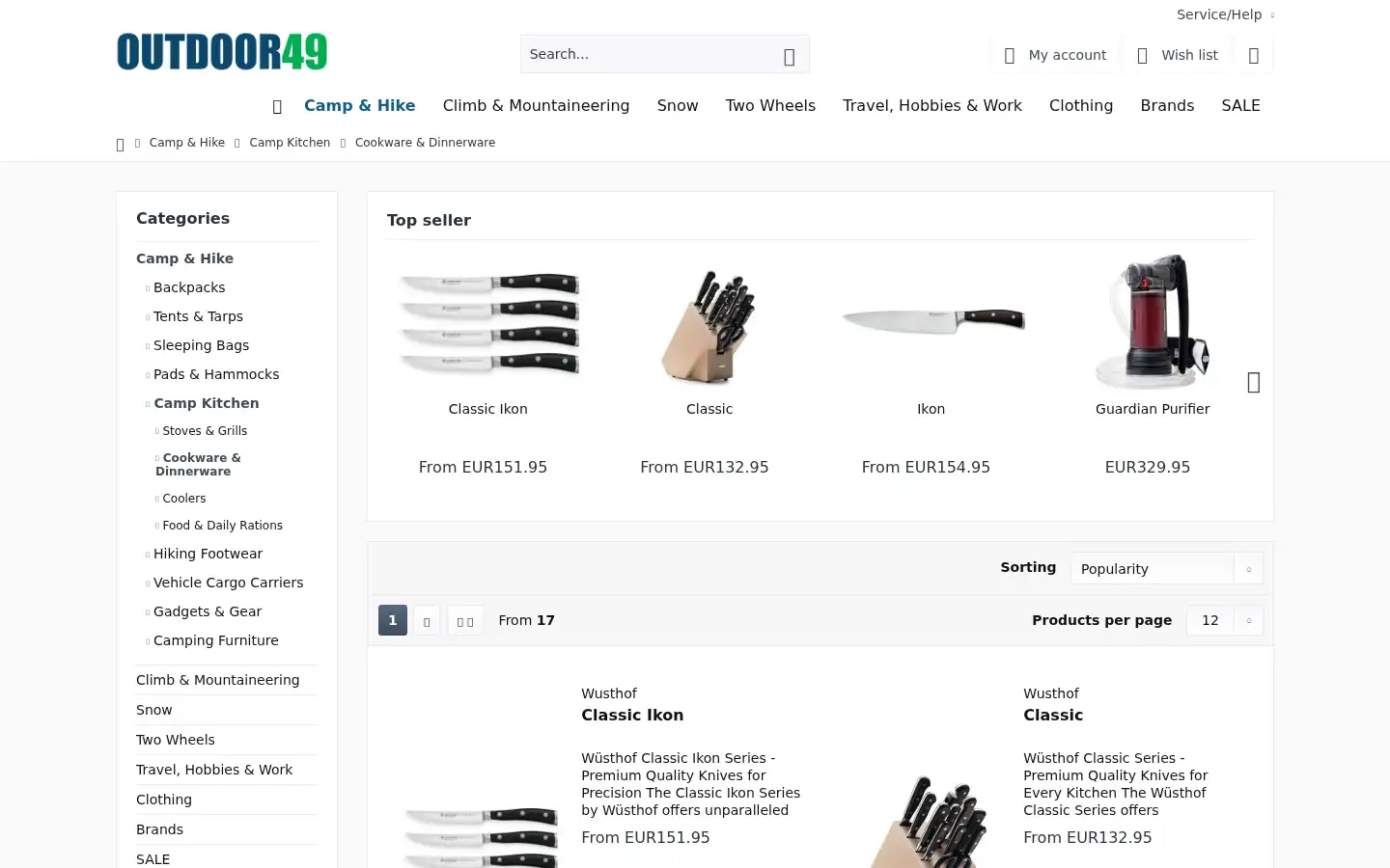 Screenshot of outdoor49.com