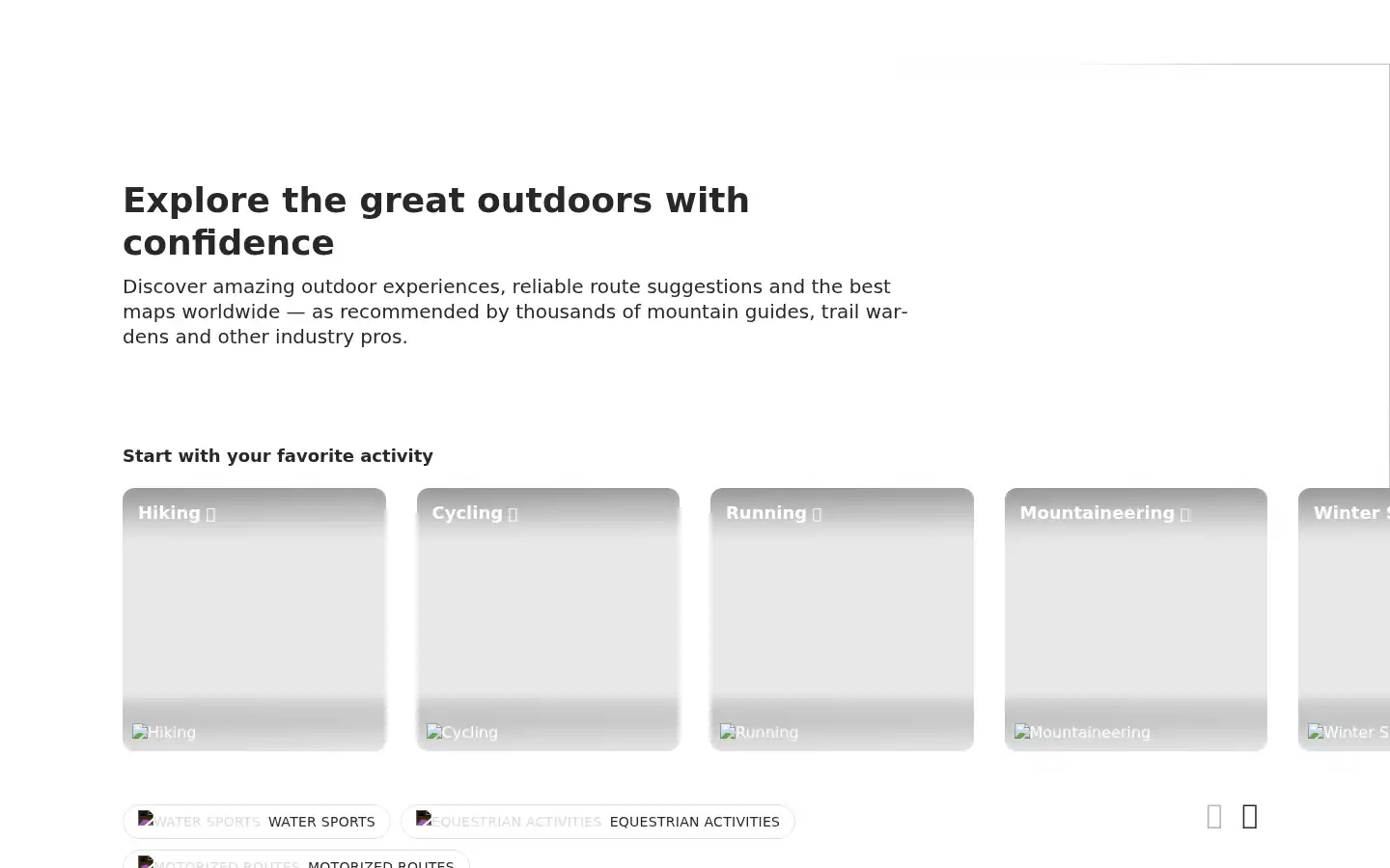 Screenshot of outdooractive.com