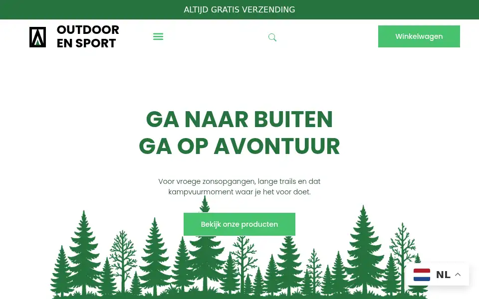 Screenshot of outdoorensport.nl