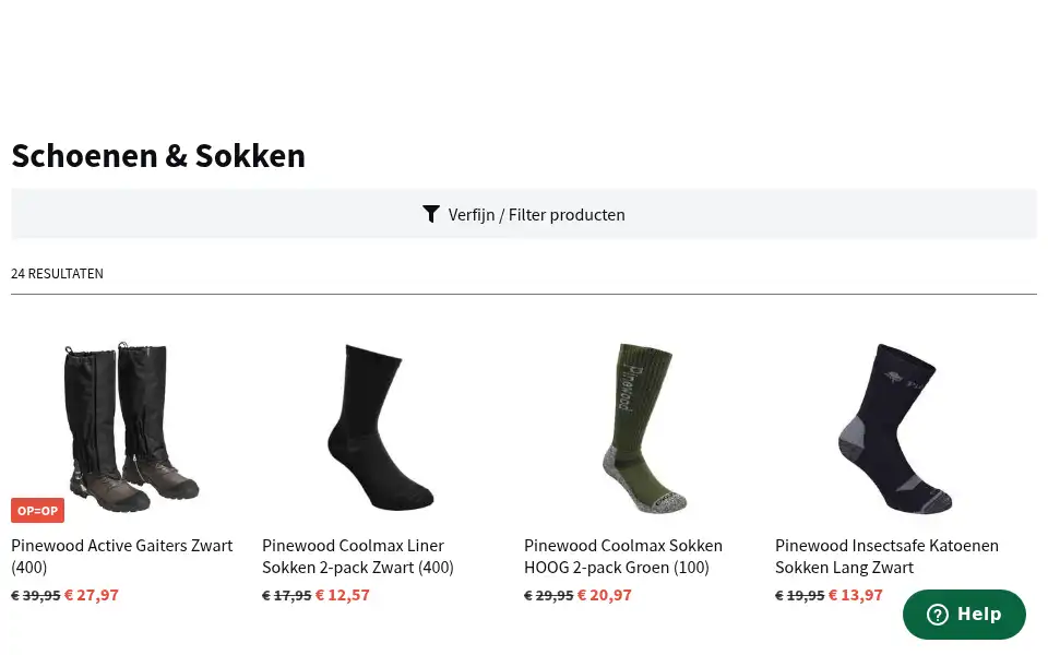 Screenshot of outdoorkledingwinkel.nl