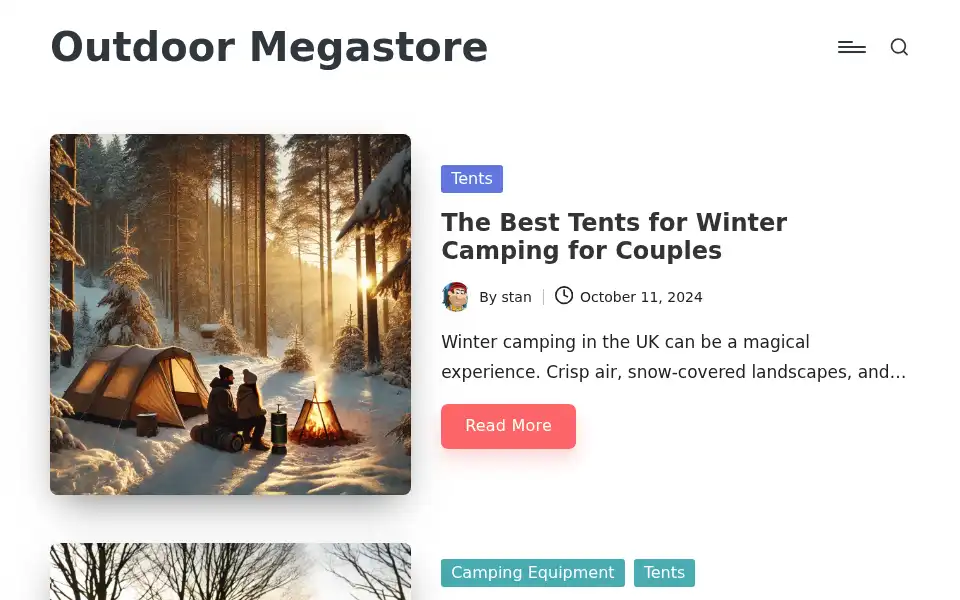 Screenshot of outdoormegastore.co.uk