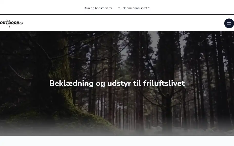 Screenshot of outdoorpro.dk
