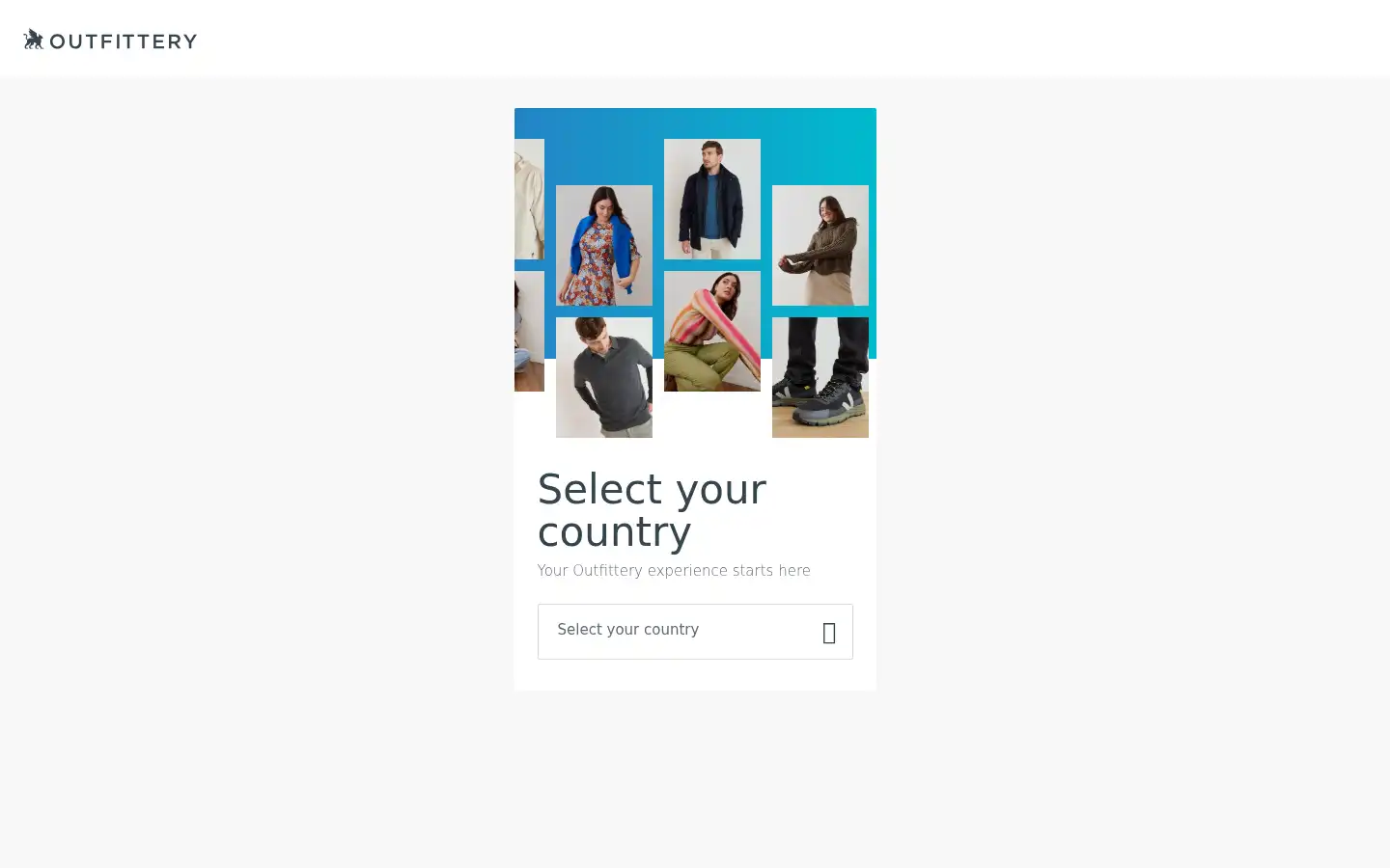 Screenshot of outfittery.com