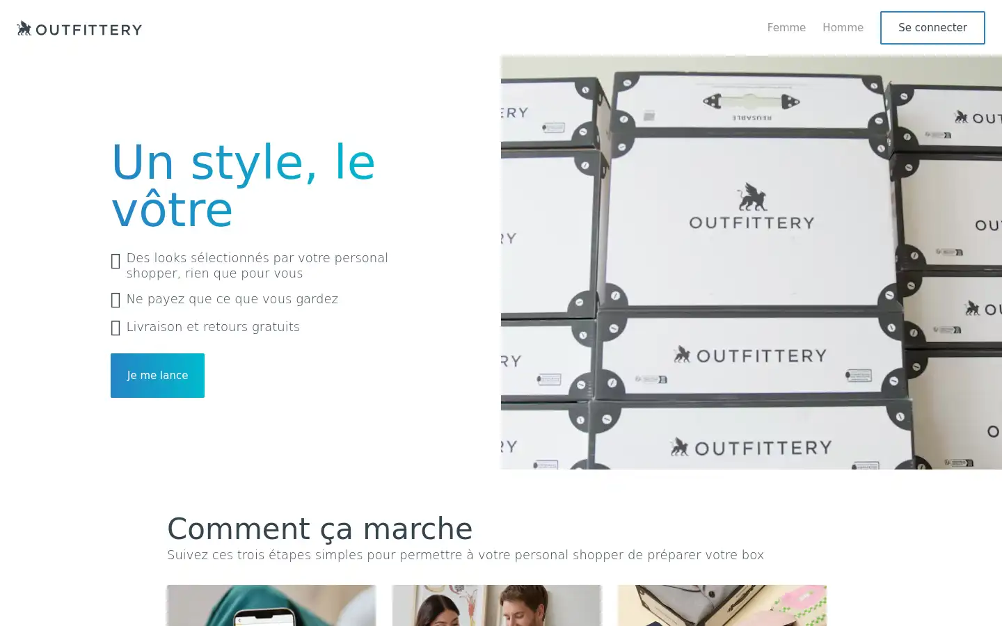 Screenshot of outfittery.fr