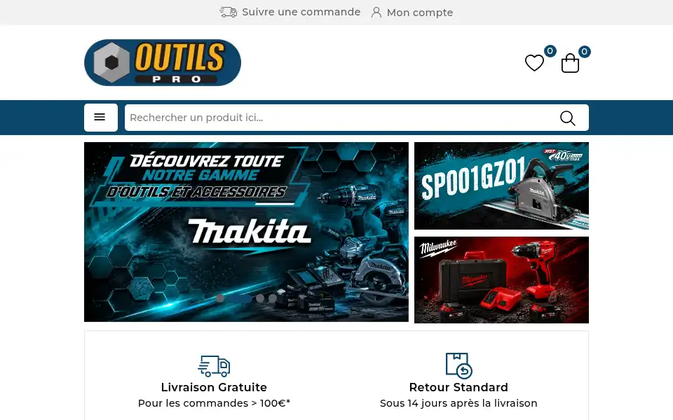Screenshot of outils-pro.fr