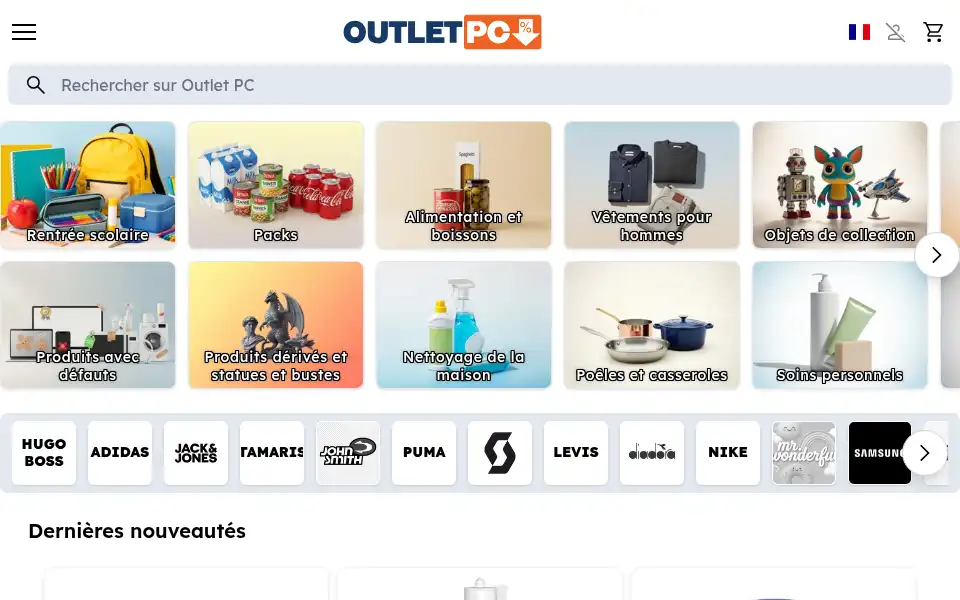 Screenshot of outlet-pc.fr
