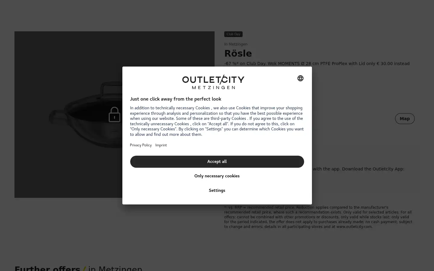 Screenshot of outletcity.com