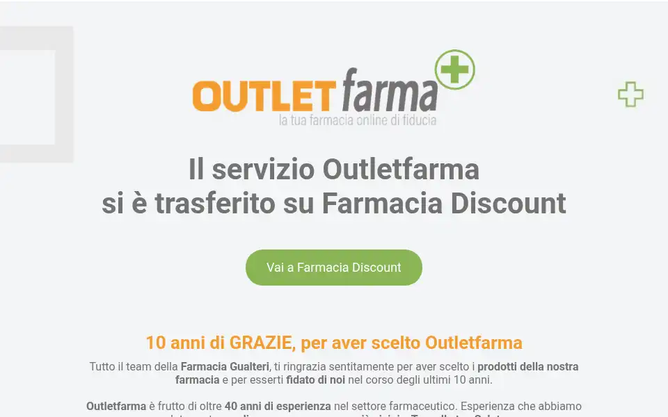 Screenshot of outletfarma.it