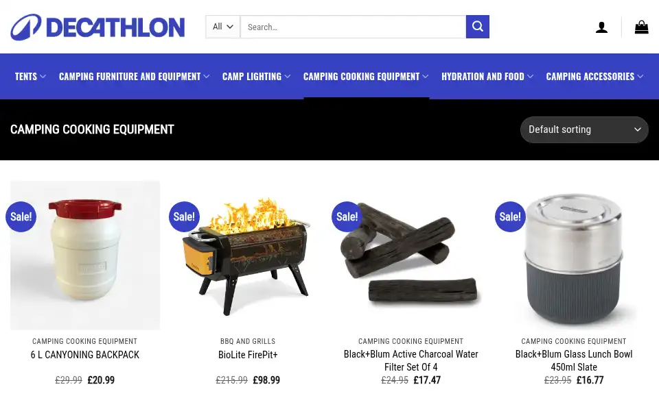 Screenshot of outletoutdoorgear.com