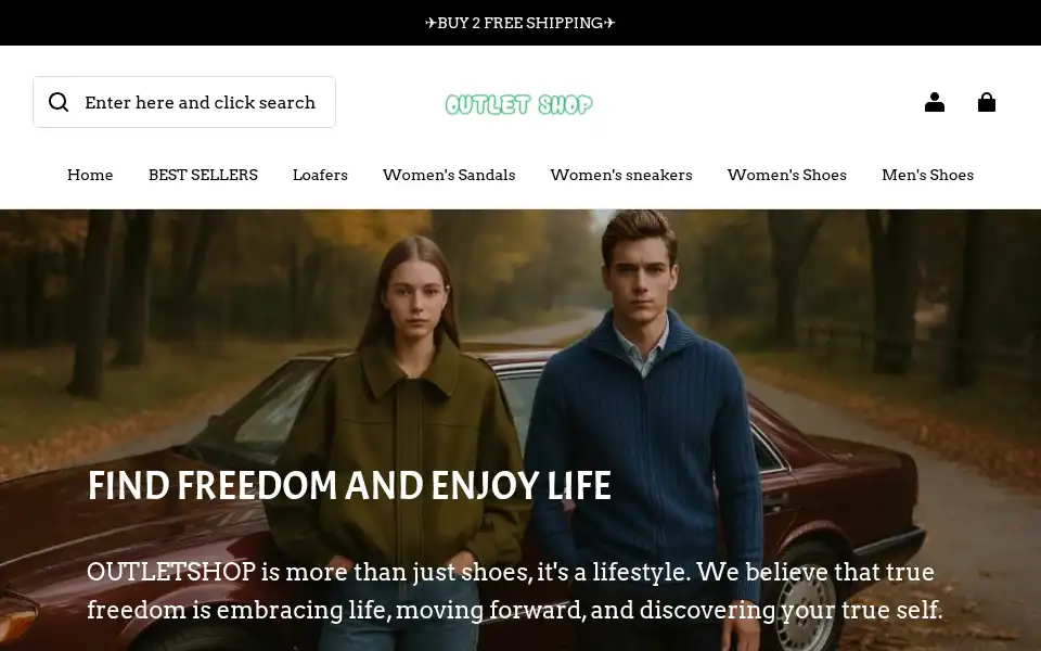 Screenshot of outletshops.co.uk
