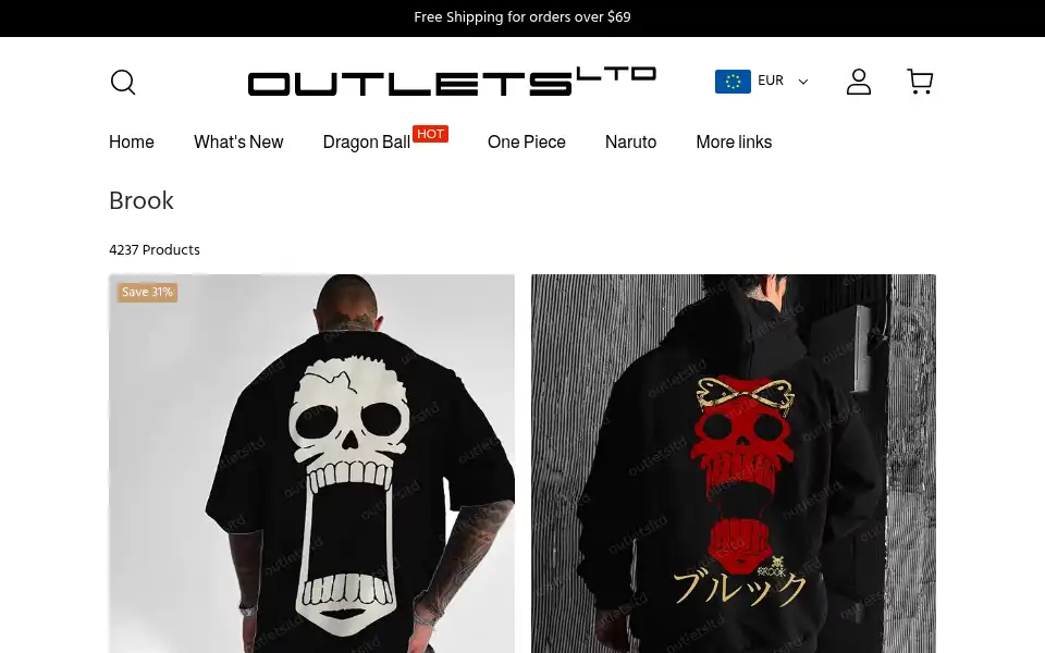 Screenshot of outletsltd.com
