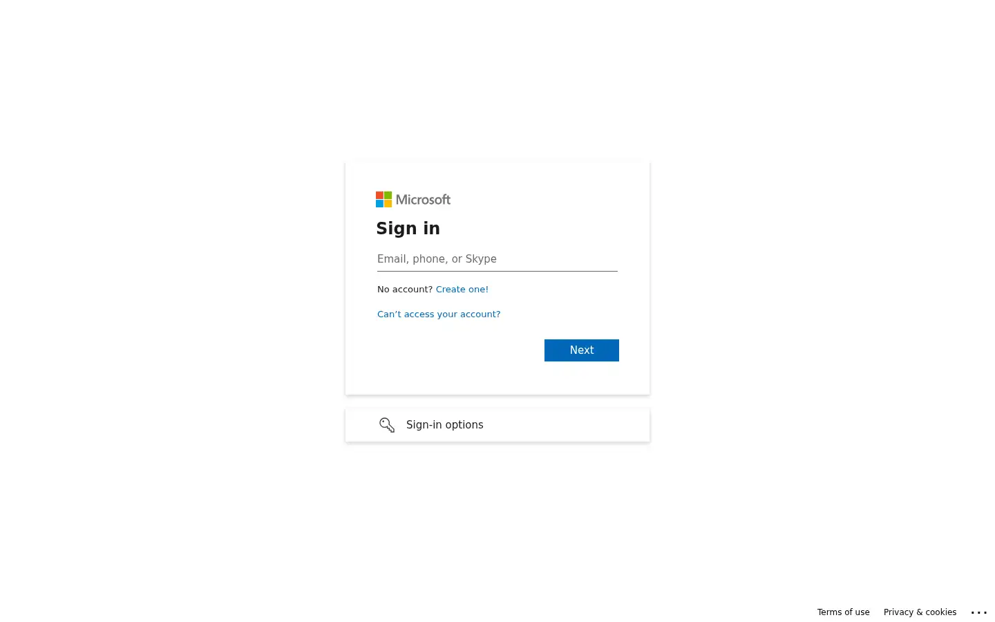 Screenshot of outlook.office365.com