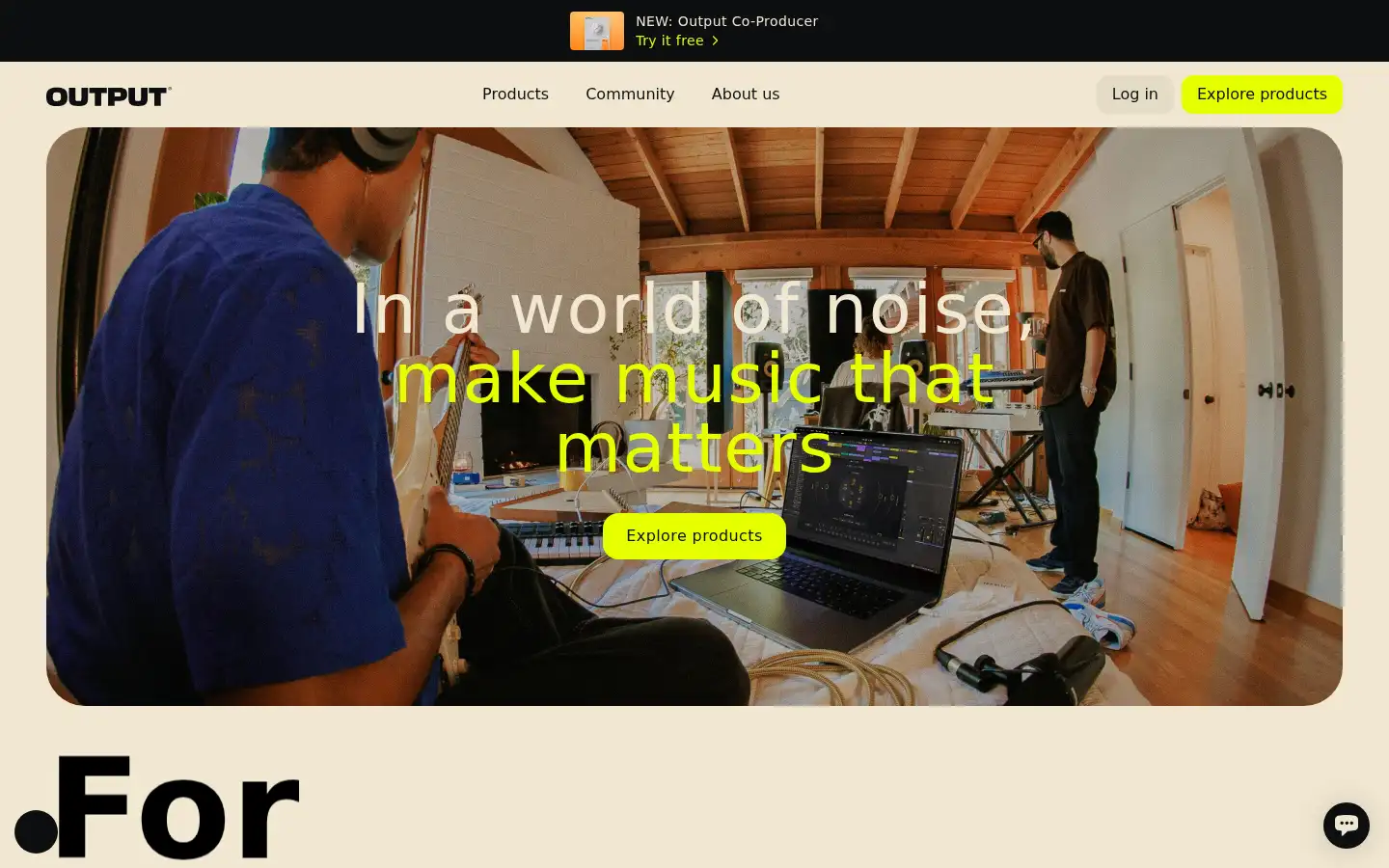 Screenshot of output.com
