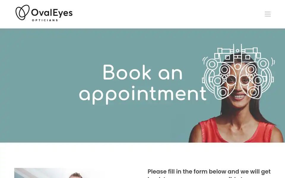 Screenshot of ovaleyesopticians.co.uk