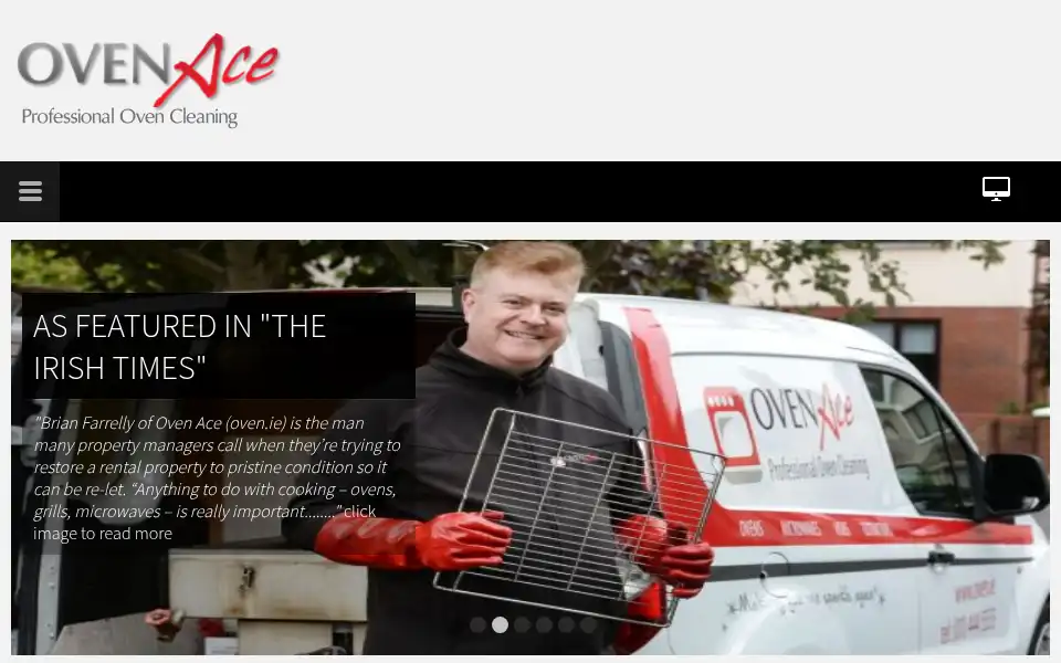 Screenshot of oven.ie