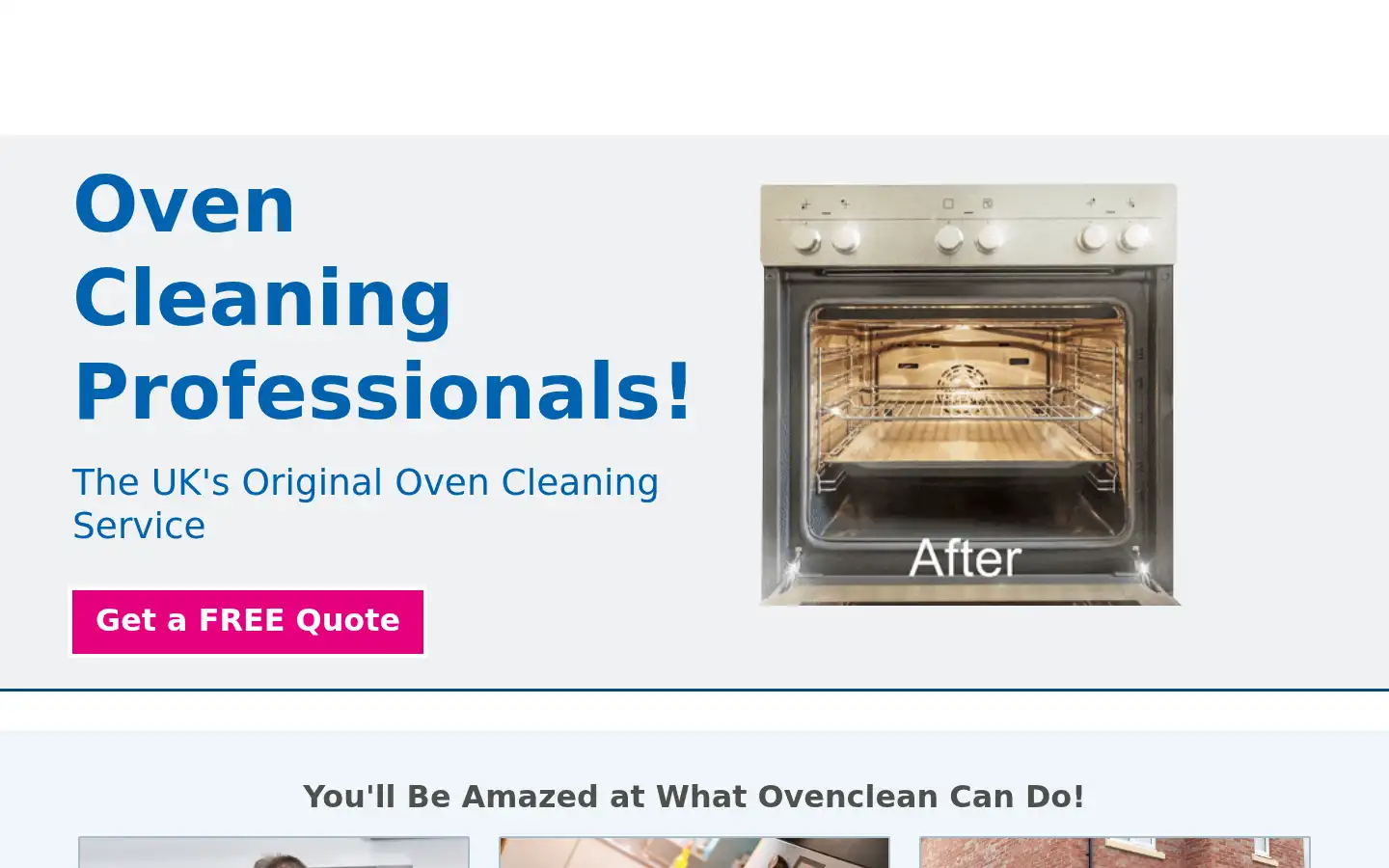 Screenshot of ovenclean.com