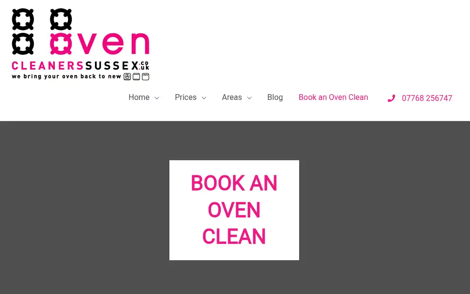 Screenshot of ovencleanerssussex.co.uk