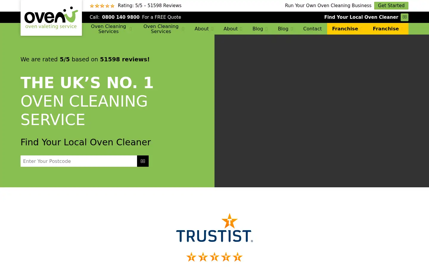 Screenshot of ovenu.co.uk