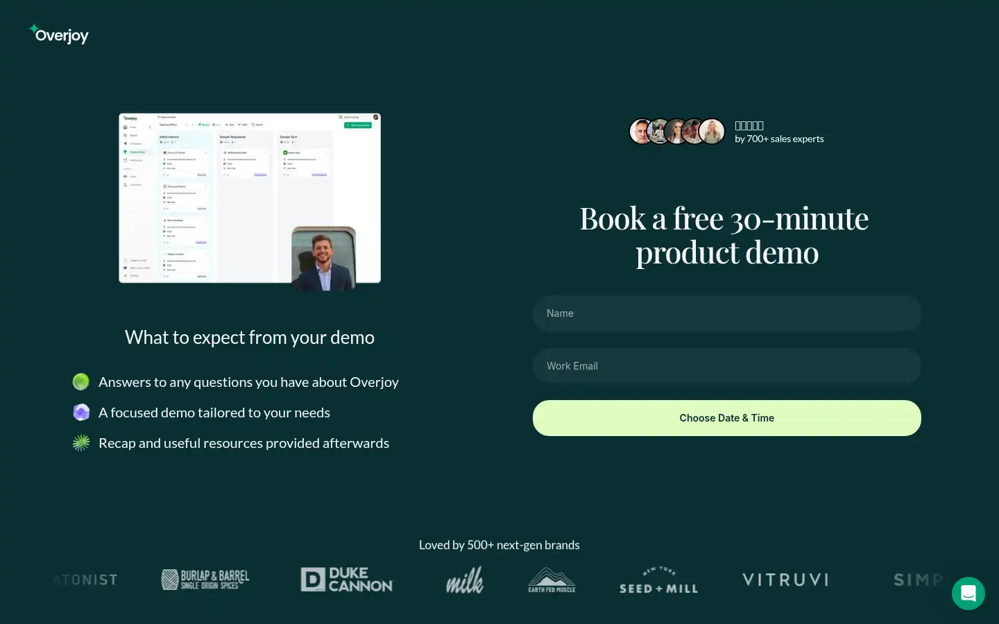 Screenshot of overjoy.ai