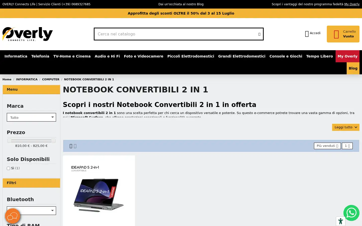 Screenshot of overly.it