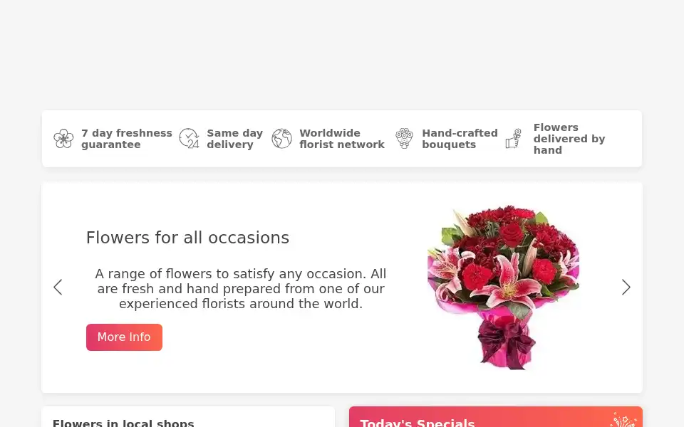Screenshot of overseasflowerdelivery.com