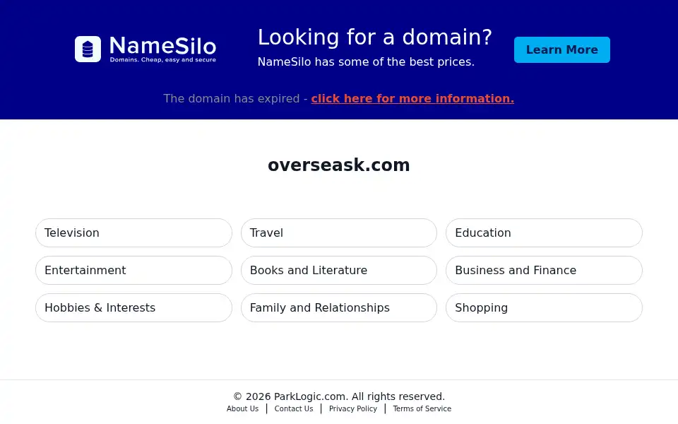 Screenshot of overseask.com