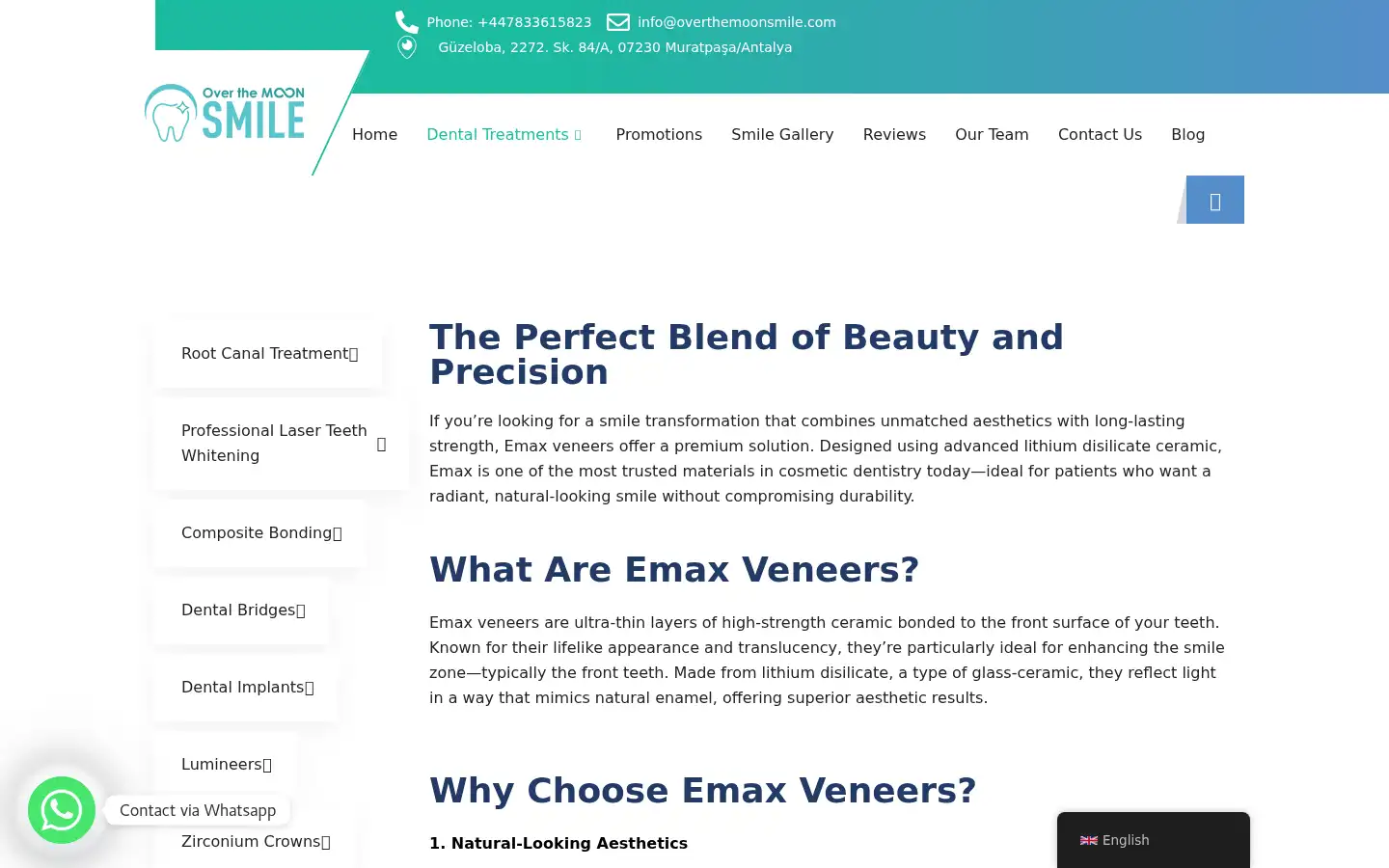 Screenshot of overthemoonsmile.com
