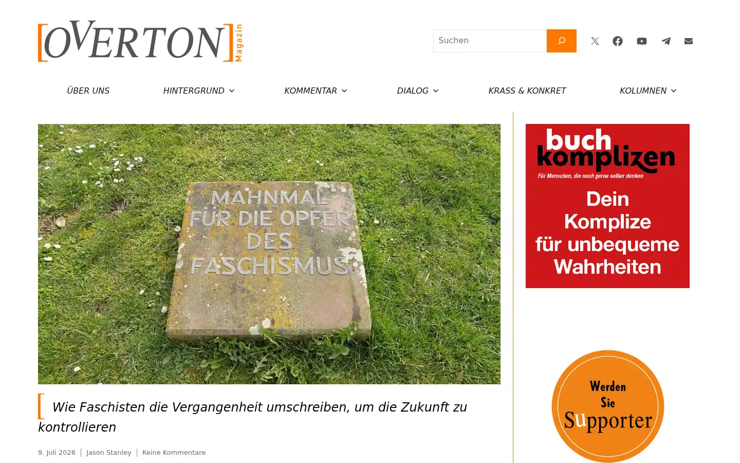 Screenshot of overton-magazin.de