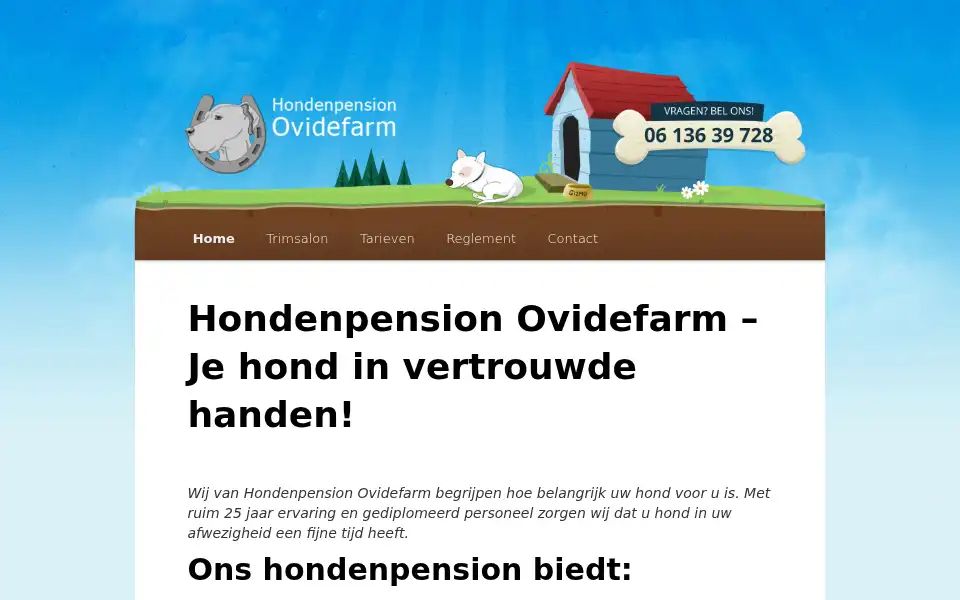 Screenshot of ovidefarm.nl