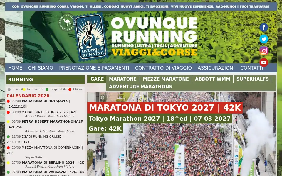 Screenshot of ovunquerunning.it