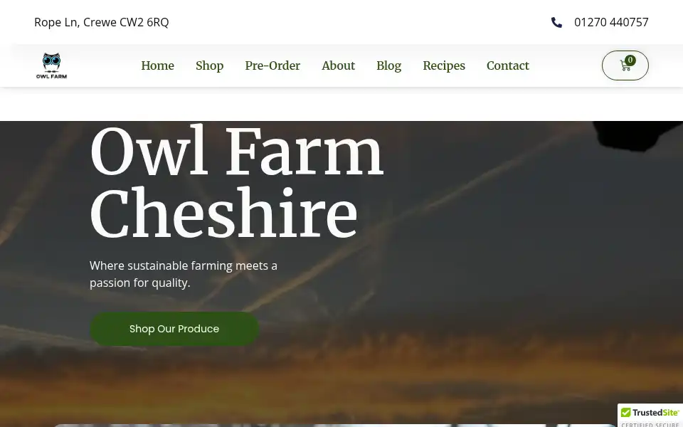 Screenshot of owl-farm.co.uk