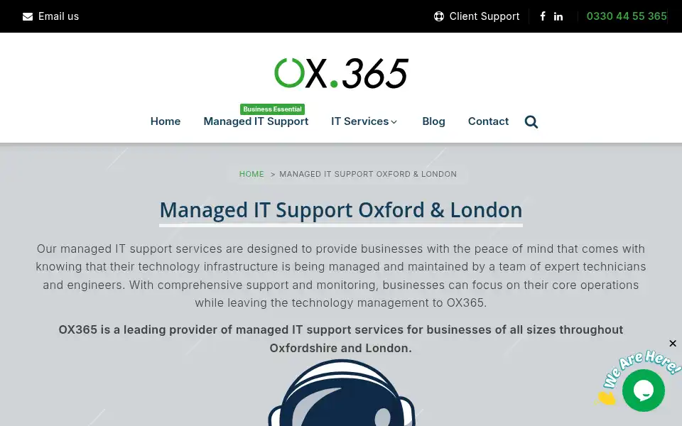 Screenshot of ox365.co.uk