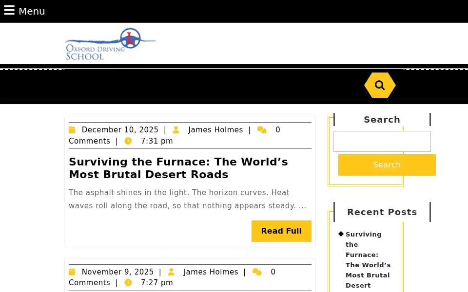 Screenshot of oxforddrivingschool.net
