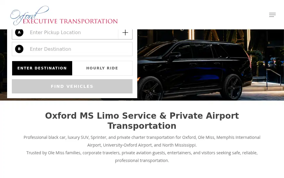 Screenshot of oxfordlimo.net