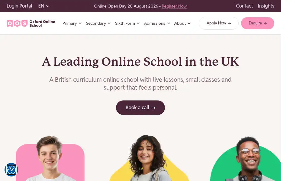 Screenshot of oxfordonlineschool.org