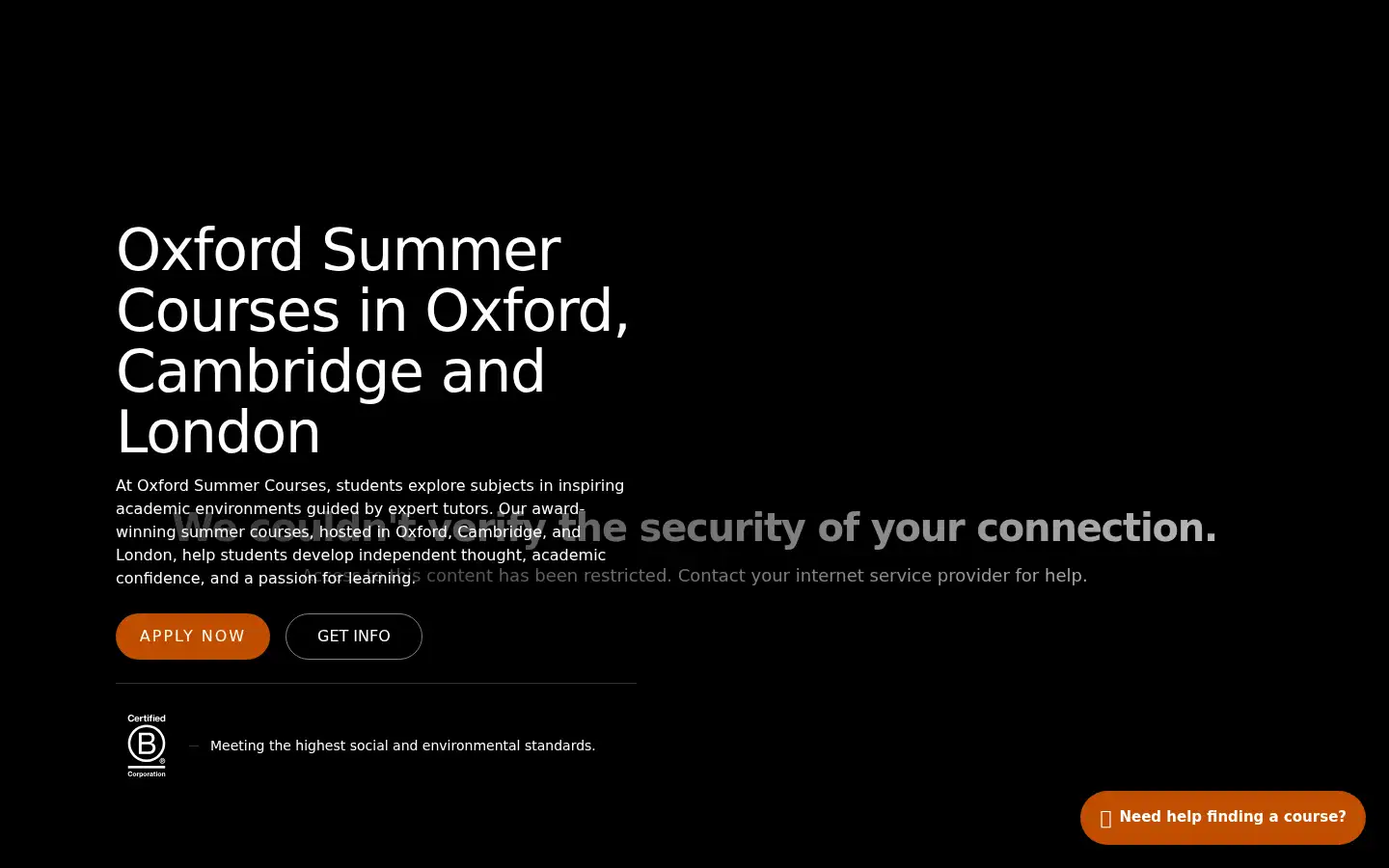 Screenshot of oxfordsummercourses.com