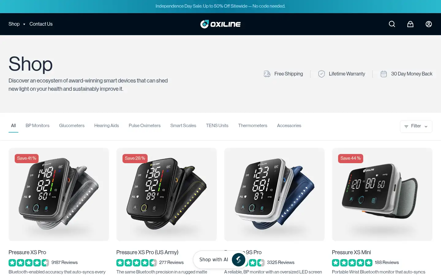 Screenshot of oxiline.shop
