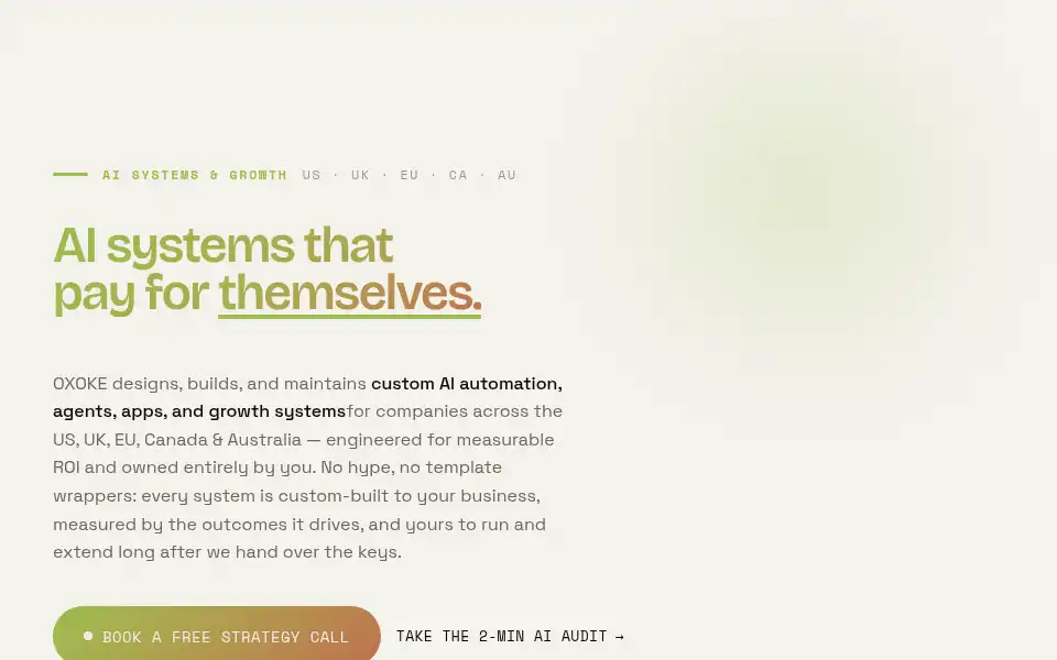 Screenshot of oxoke.com