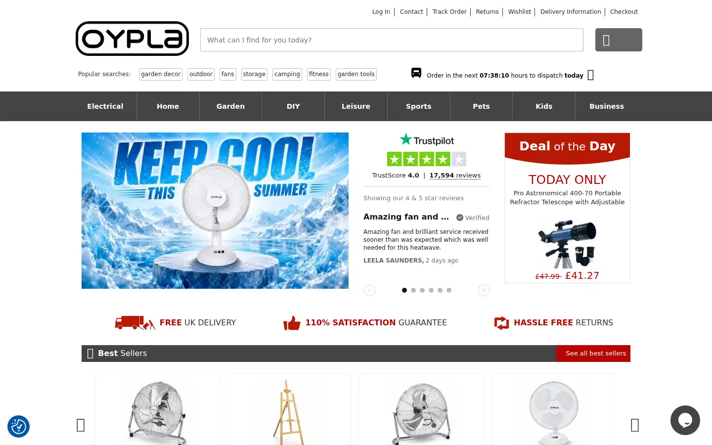Screenshot of oypla.com