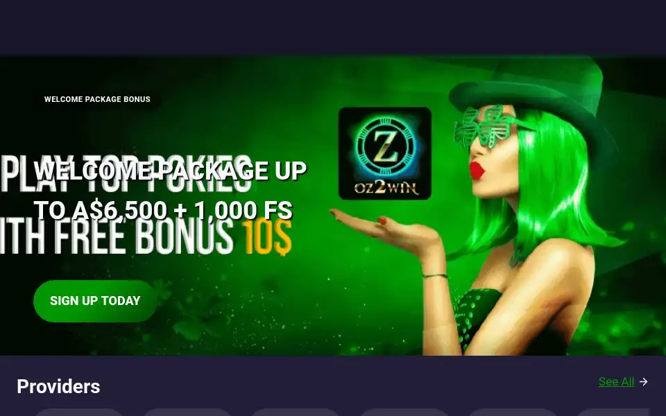 Screenshot of oz2win.casino