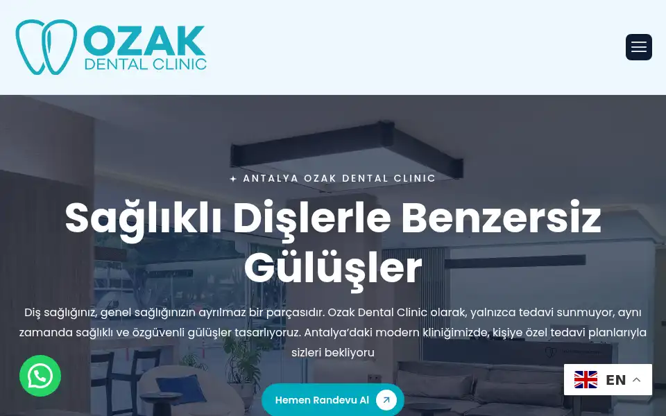 Screenshot of ozakdentalclinic.com