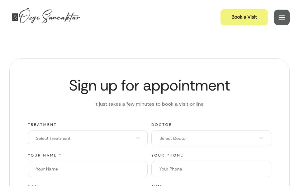 Screenshot of ozgesancaktar.com