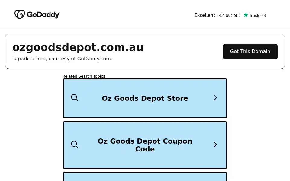 Screenshot of ozgoodsdepot.com.au