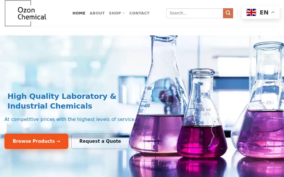 Screenshot of ozonchemical.com
