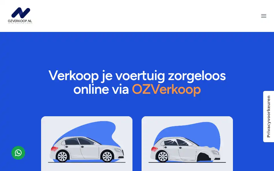 Screenshot of ozverkoop.nl