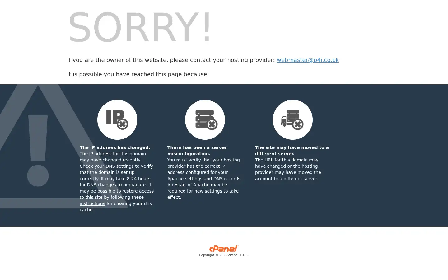 Screenshot of p4i.co.uk