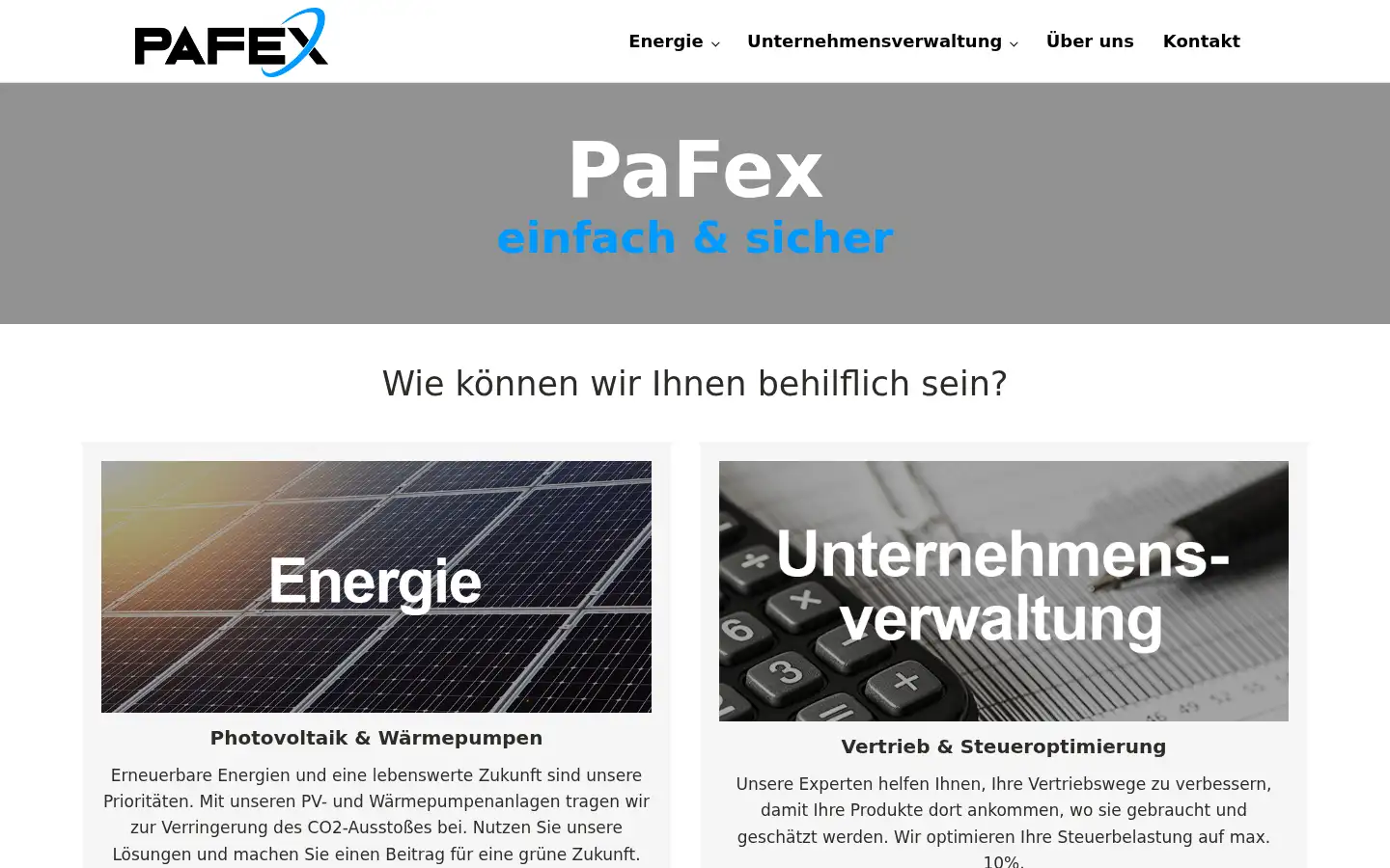 Screenshot of pa-fex.de